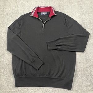 Brooks Brothers Sweater Adult Large Black Long Sleeve Italian Yarn Sweatshirt